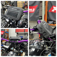 Pazoma 100% Waterproof Motorcycle Handlebar T-Bar Bag Storage with Airtight Zipper for All-Weather Riding for Harley Dyna Softail