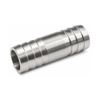 MC Motoparts 25mm 304 stainless steel straight hose barb joiner adapter, 60mm splicer fitting