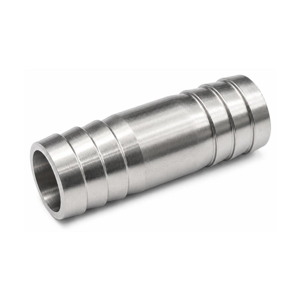 MC Motoparts 25mm 304 stainless steel straight hose barb joiner adapter, 60mm splicer fitting