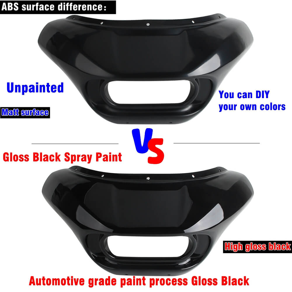 Harley Dyna Low Rider Street Bob Fat Bob FXR Front Headlight Shark Fairing w/Baja Designs Dual LP4 Lighting Bracket Mount - pazoma