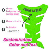 Custom Motorcycle Gas Tank Pad Protector Anti-Slip Fish Bone Shield - Upload Your Photo Image to create your unique TANK PAD - MC Motoparts