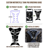 Pegatina para tanque de gasolina, Protector de almohadilla de depósito para motocicleta, escudo antideslizante, ciencia ficción japonesa
