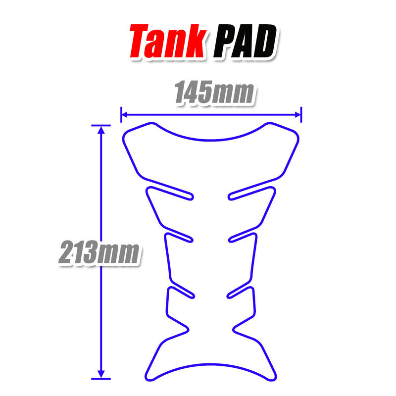Custom Motorcycle Gas Tank Pad Protector Anti-Slip Fish Bone Shield - Upload Your Photo Image to create your unique TANK PAD - MC Motoparts