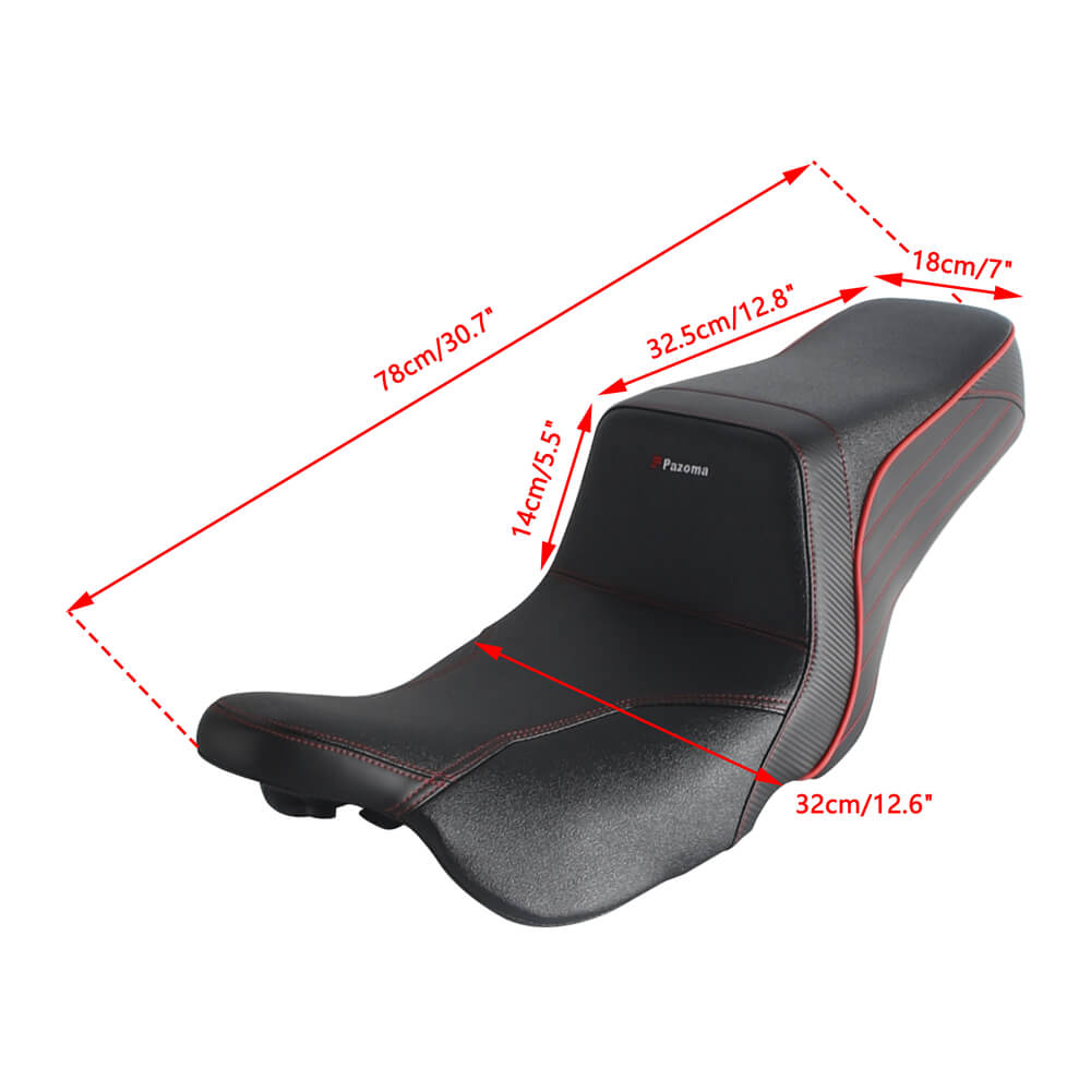 Top Performance Tailwhip Seats LS Step 2-Up Gel Pad Seat for 2008-2025 Harley Touring FL Road Glide Street Glide Road King