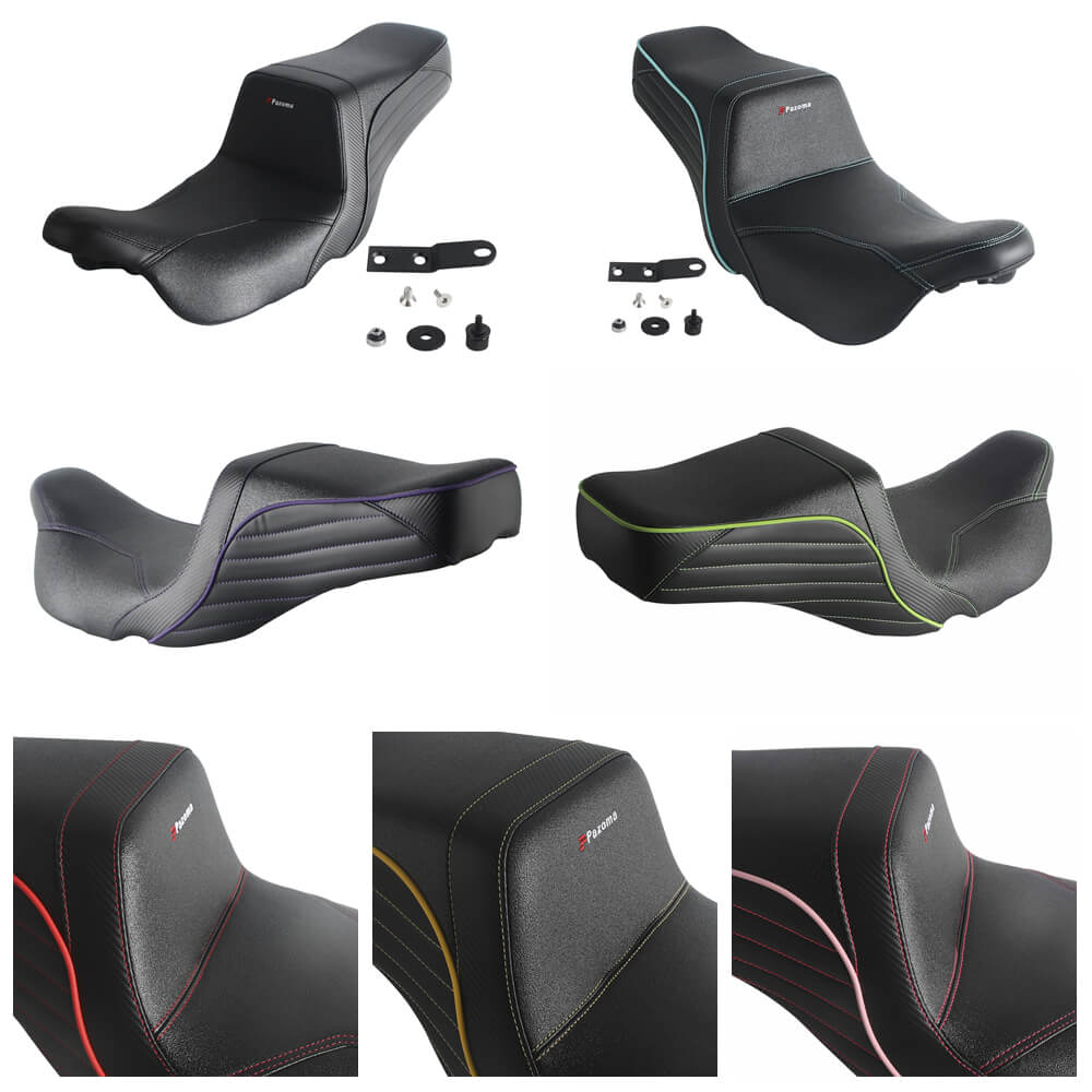 Top Performance Tailwhip Seats LS Step 2-Up Gel Pad Seat for 2008-2025 Harley Touring FL Road Glide Street Glide Road King