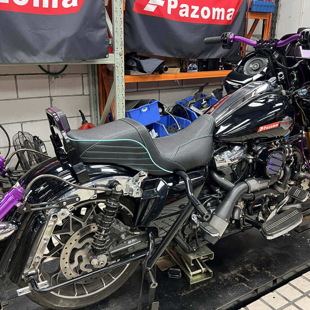 Top Performance Tailwhip Seats LS Step 2-Up Gel Pad Seat for 2008-2025 Harley Touring FL Road Glide Street Glide Road King