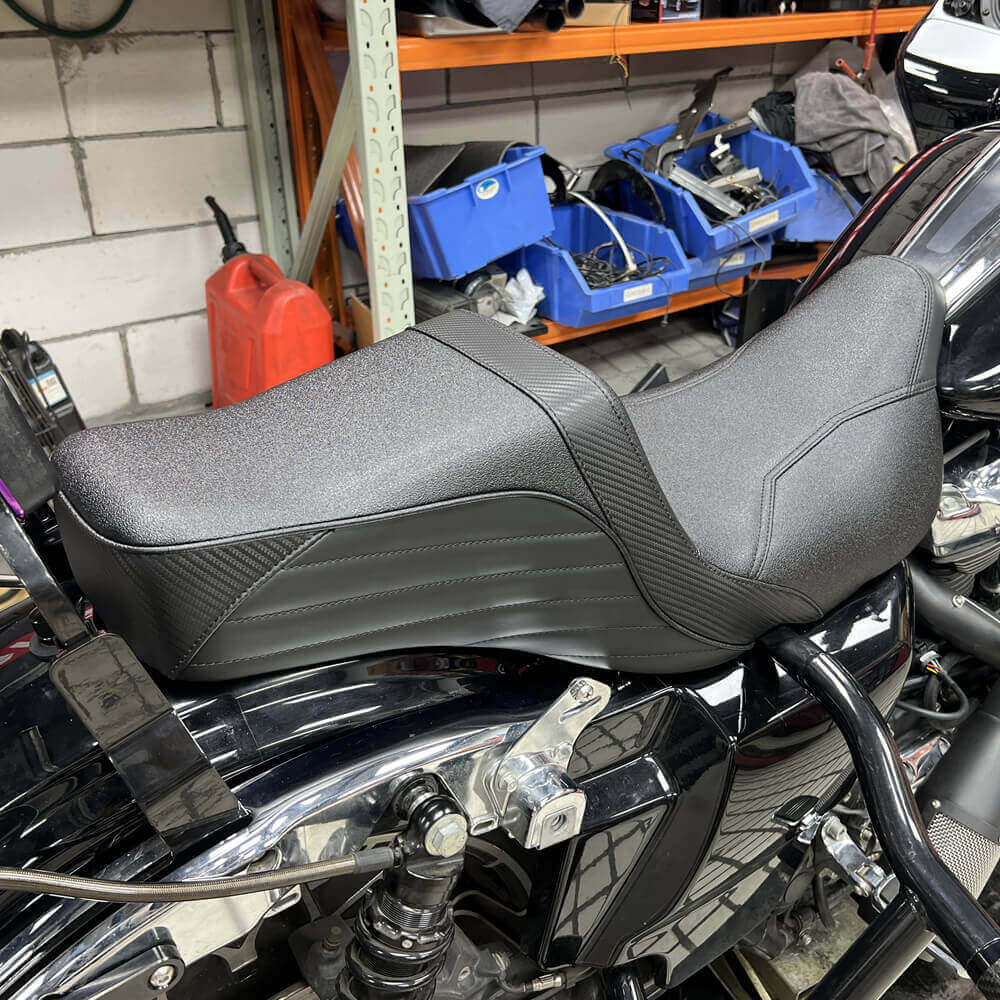 Top Performance Tailwhip Seats LS Step 2-Up Gel Pad Seat for 2008-2025 Harley Touring FL Road Glide Street Glide Road King