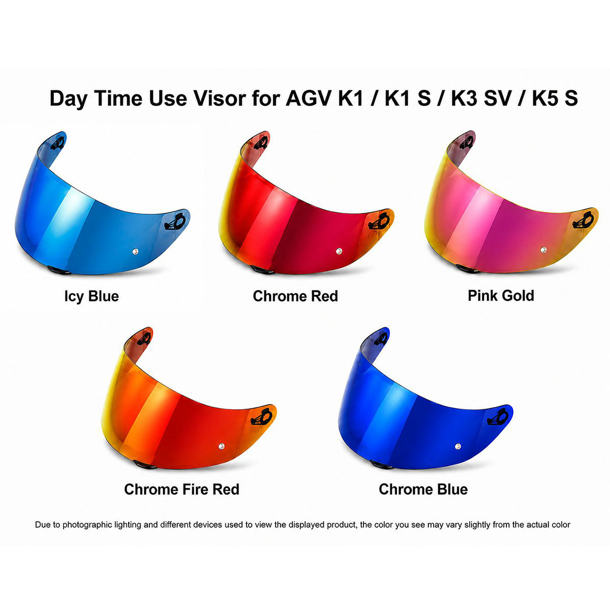 For AGV K1/S K3SV K5/S Replacement Visor – Tinted & Spectra Mirror Finishes - Daytime Use Series