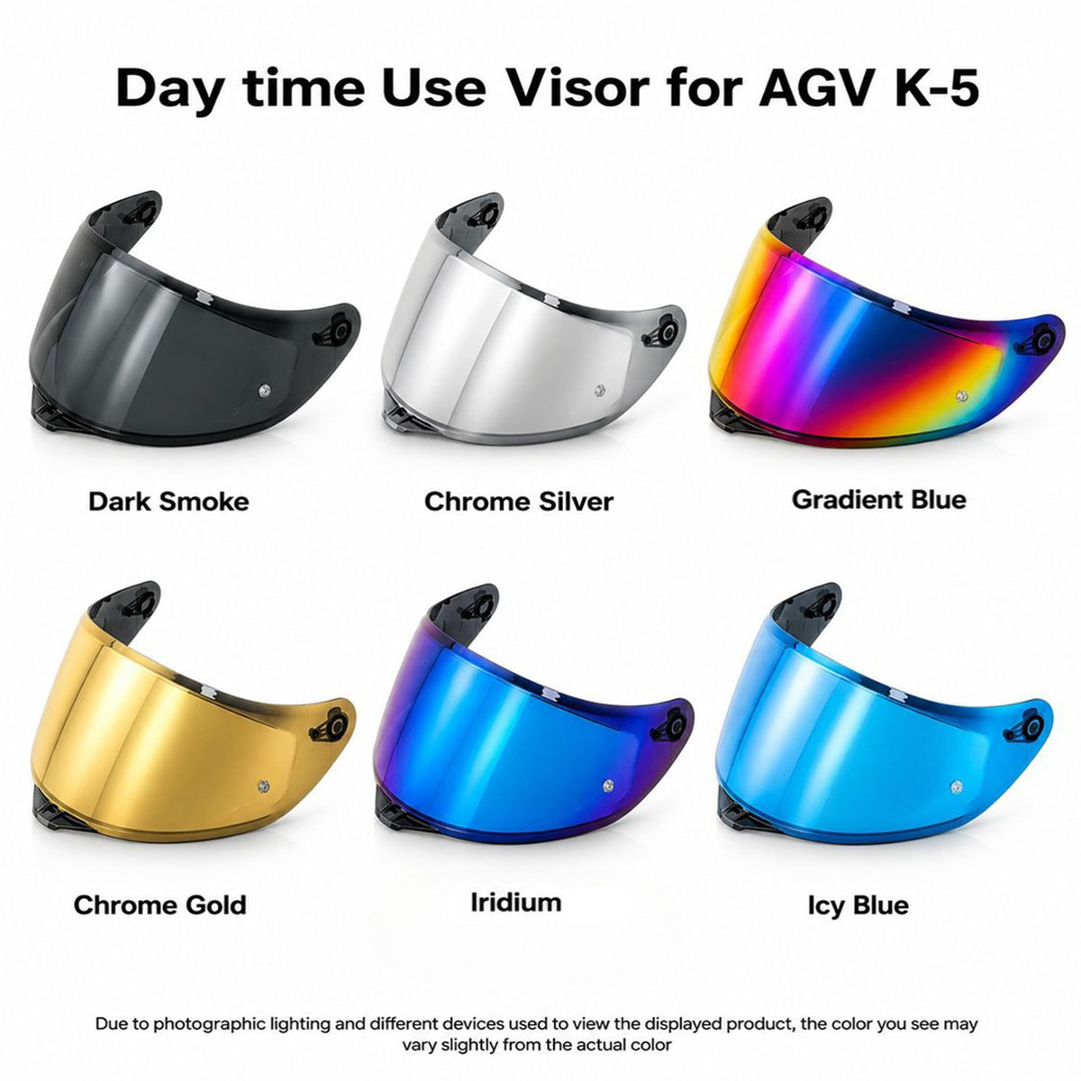 For AGV K5 K5S Replacement Visor – Tinted & Spectra Mirror Finishes - Daytime Use Series