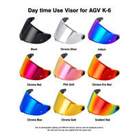For AGV K6 K6S Replacement Visor – Tinted & Spectra Mirror Finishes - Daytime Use Series