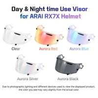 For Arai VAS-V Replacement Visor -  RX-7X / RX-7V / RX-7V EVO, Corsair-X, Quantic, Chaser-X, QV-Pro, Rapide-Neo / Concept-X, Astro-GX - Day & Night Use Series