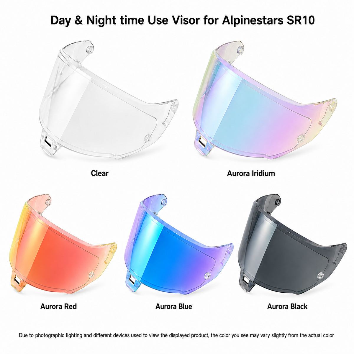 For Alpinestars SR10 Supertech Replacement Visor – Light Tint Finishes / Clear - Day & Night Use Series