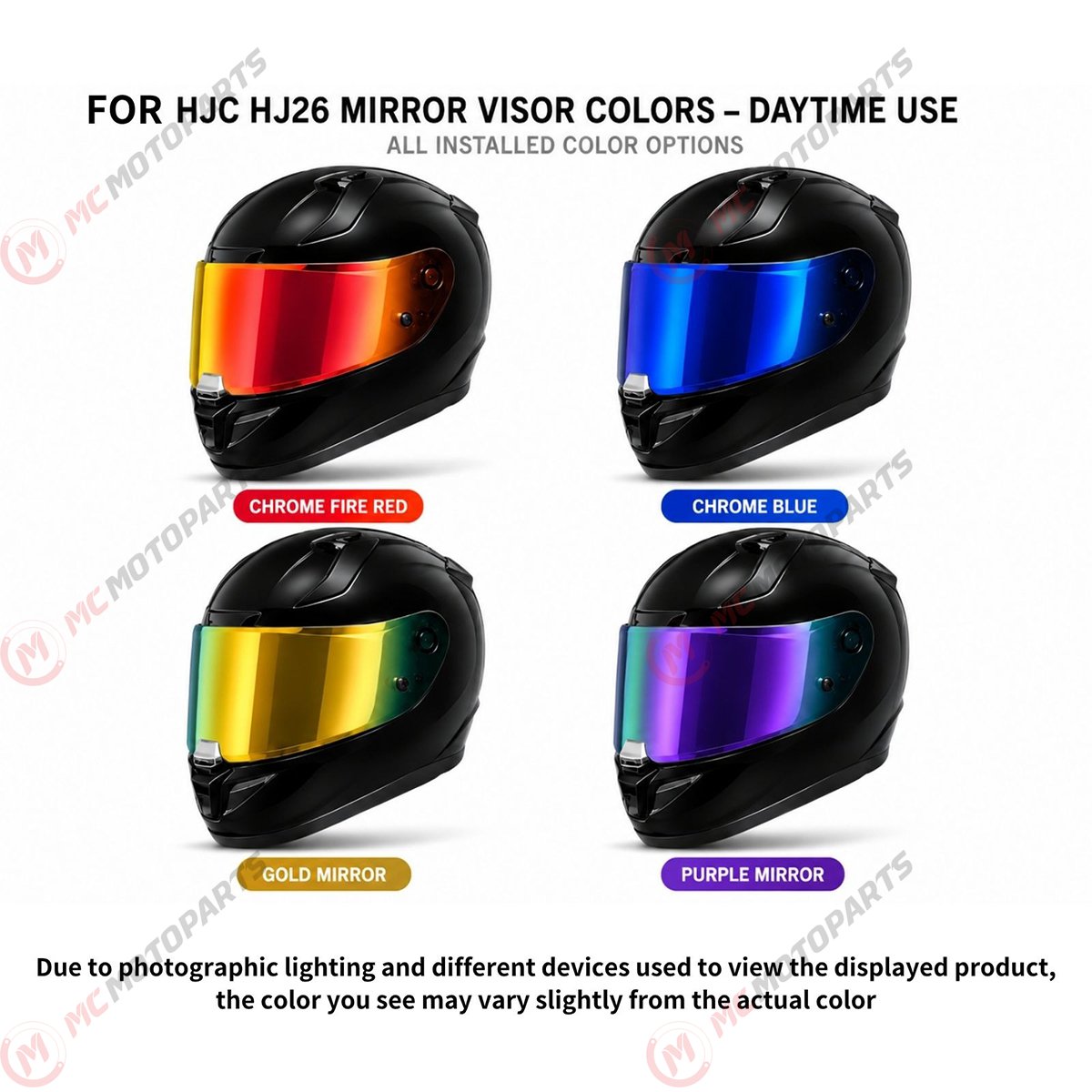 For HJC RPHA 11 70 Replacement Visor (HJ26 / ST) – Tinted & Spectra Mirror Finishes - Daytime Use Series