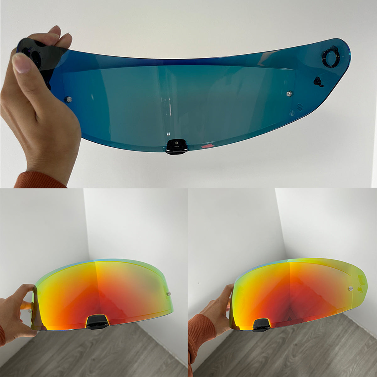 For HJC i70 i10 Replacement Visor (HJ31) – Tinted & Spectra Mirror Finishes - Daytime Use Series