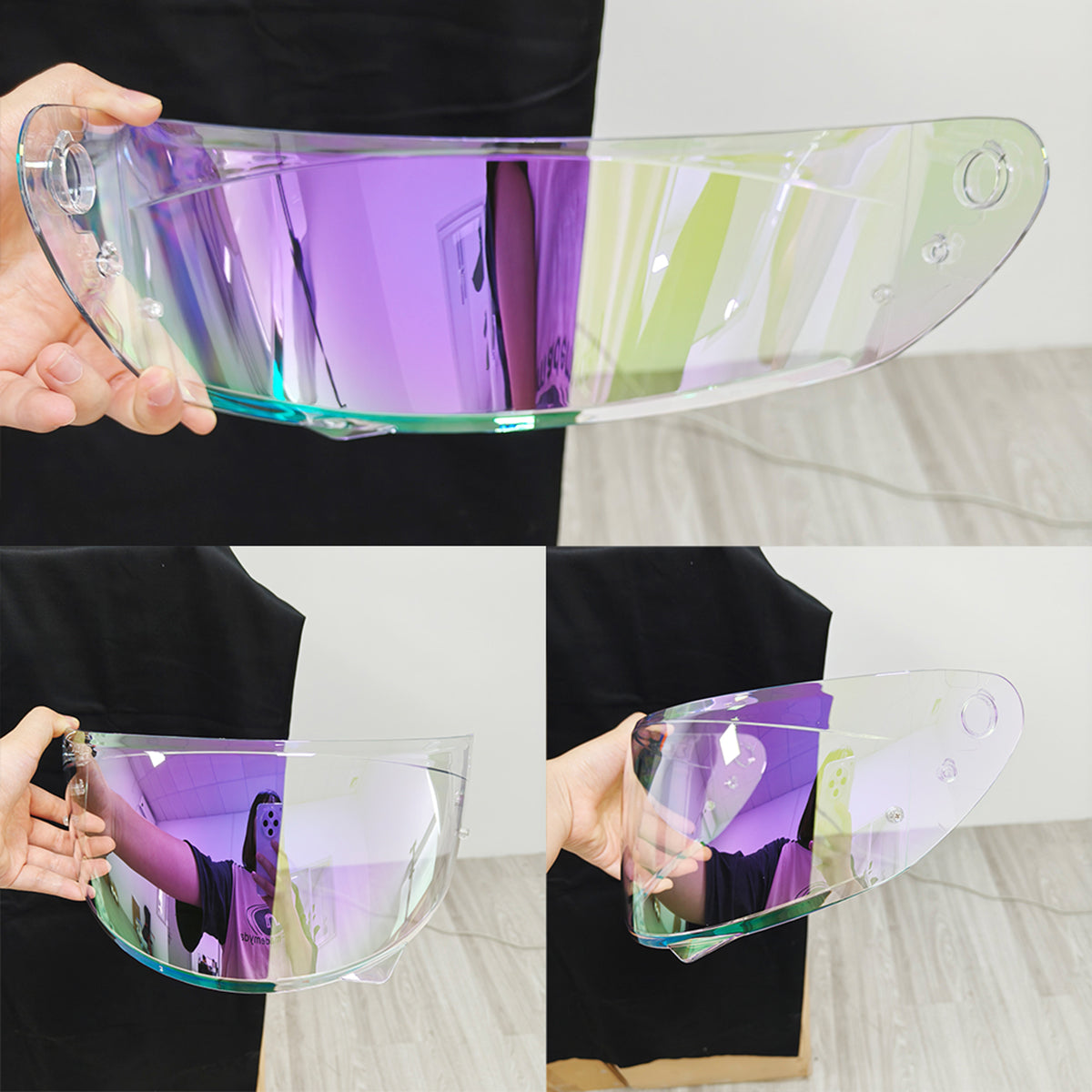 For HJC C10 Replacement Visor (HJ34P) – Light Tint Finishes / Clear - Day & Night Use Series