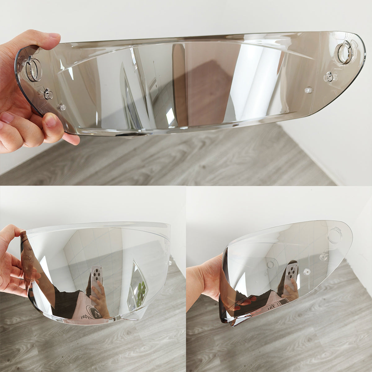 For HJC C10 Replacement Visor (HJ34P) – Light Tint Finishes / Clear - Day & Night Use Series