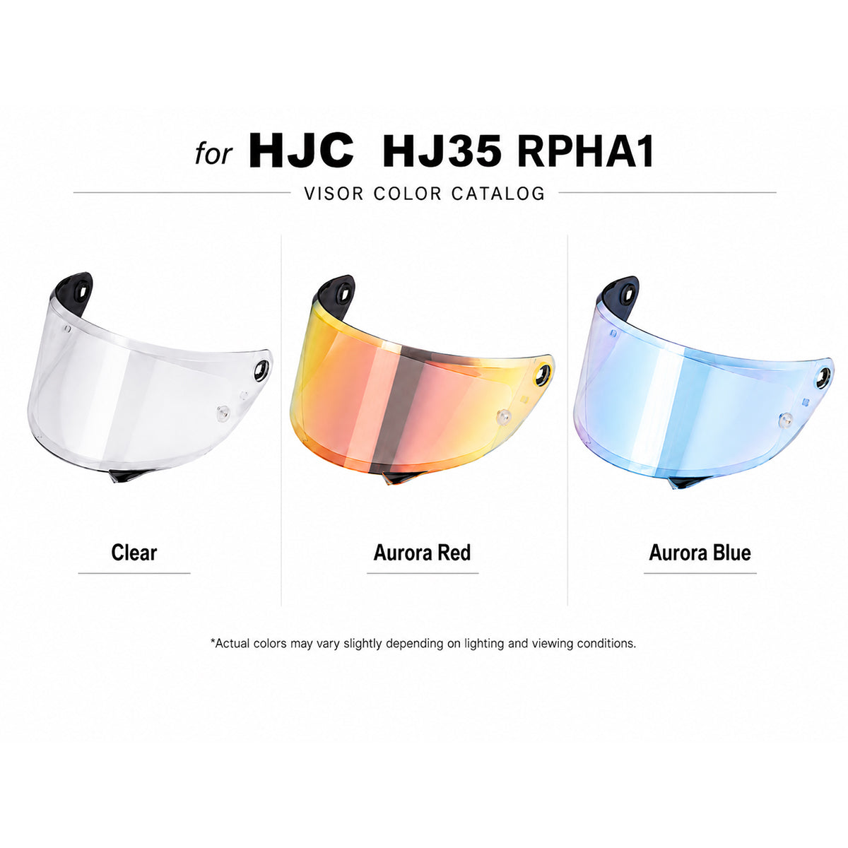 For HJC RPHA 1 Replacement Visor (HJ35) – Light Tint Finishes / Clear - Day & Night Use Series