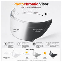 For HJC i71 i11 F71 Replacement Visor (HJ38) – UV Photochromic Replacement Visor