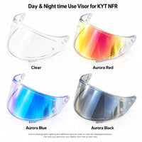 For KYT NFR NF NX NXR NZ ST Helmet Replacement Visor Light Tint Finishes Clear Day Night Use Series