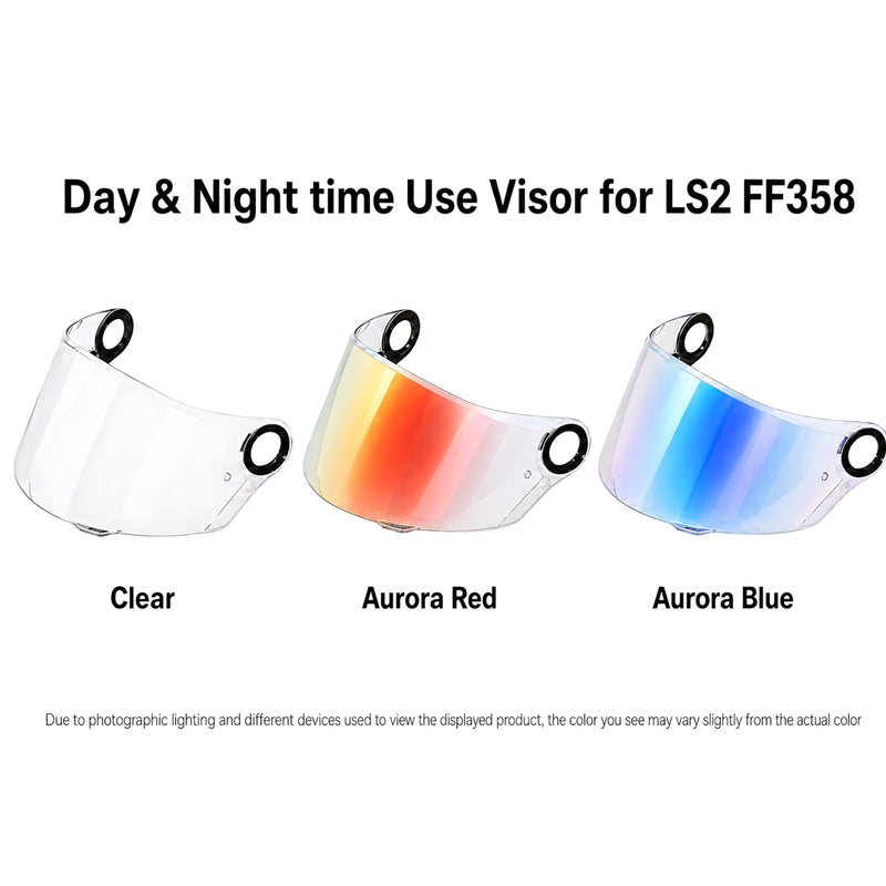 For LS2 FF396 FF358 FF300 Replacement Visor – Light Tint Finishes / Clear - Day & Night Use Series