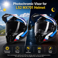For LS2 Explorer / Carbon Replacement Visor (MX701) - Photochromic Visor – Clear to Dark Transition