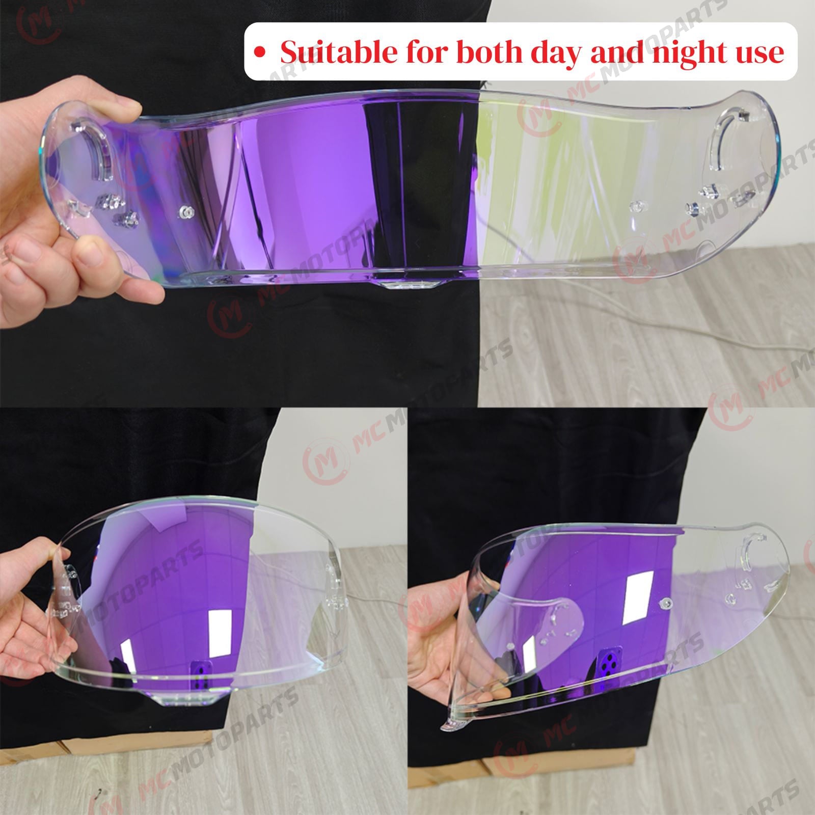 For Shoei GT-Air 3 Replacement Visor (CNS-1C) – Light Tint Finishes / Clear - Day & Night Use Series