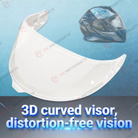 For Shoei GT-Air 3 Replacement Visor (CNS-1C) – Light Tint Finishes / Clear - Day & Night Use Series