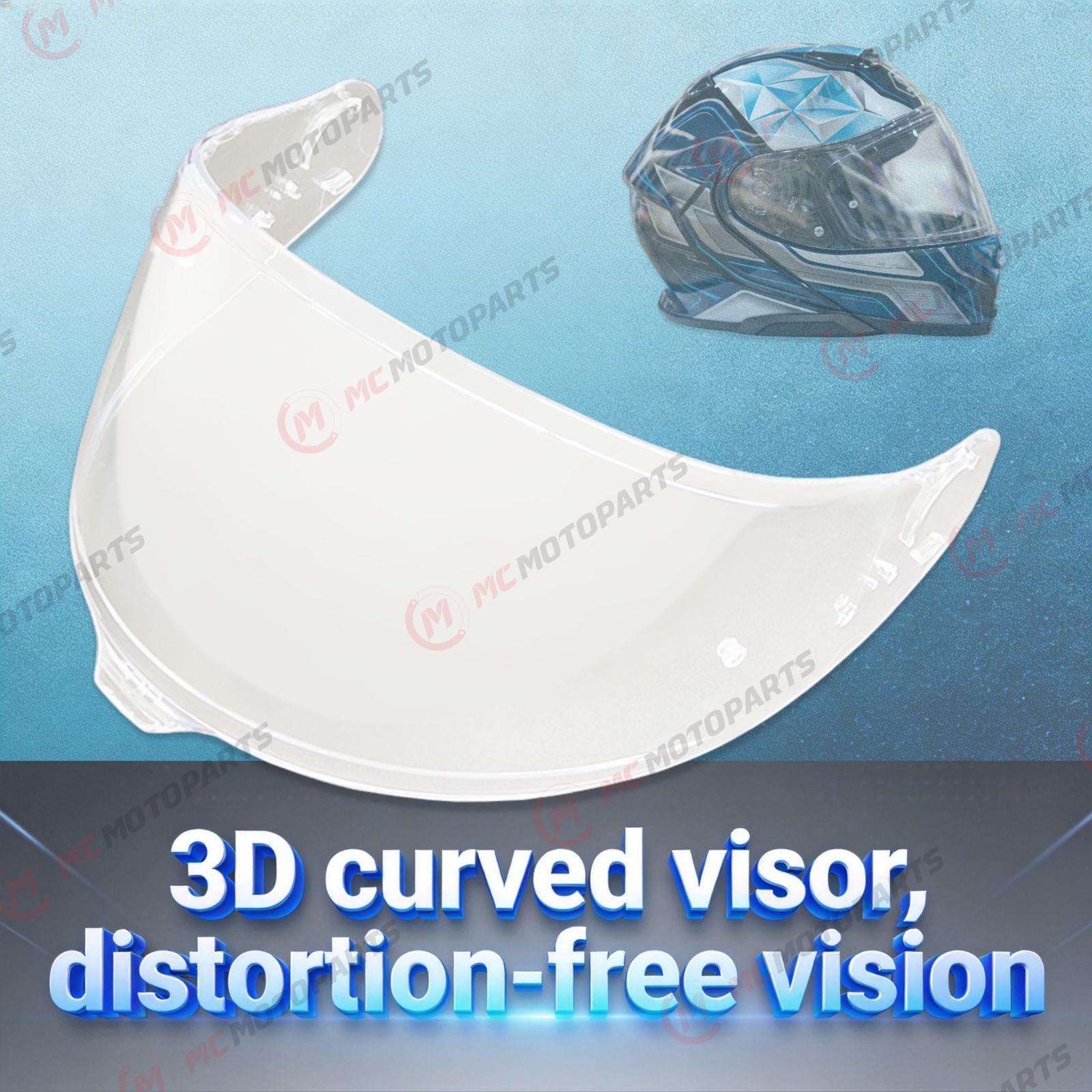 For Shoei GT-Air 3 Replacement Visor (CNS-1C) – Light Tint Finishes / Clear - Day & Night Use Series