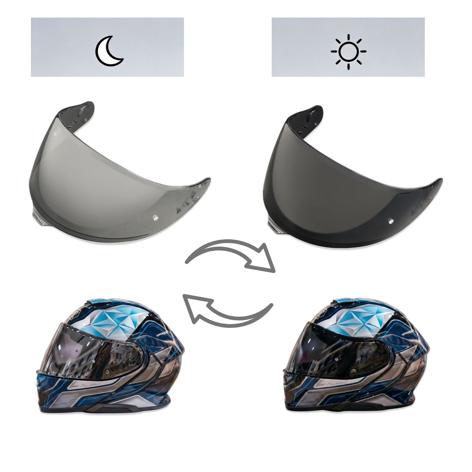 photochromic helmet visor shoei Shield for GT-Air 1,GT-Air 2,Opticson,Neotec1 Helmet,UV Protection Helemt Face shield (GT Clear) : Automotive free vision Red Photochromic Visor for SHOEI