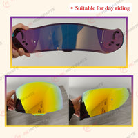 Tinted and Spectra Mirror finish helmet visor for Shoei GT-Air 3, MC Motoparts replacement helmet visor for daytime riding.