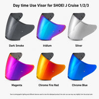 For Shoei J-Cruise1/2/3 J-Force 4 Replacement Visor (CJ-2/CJ-2SP) – Tinted & Spectra Mirror Finishes - Daytime Use Series