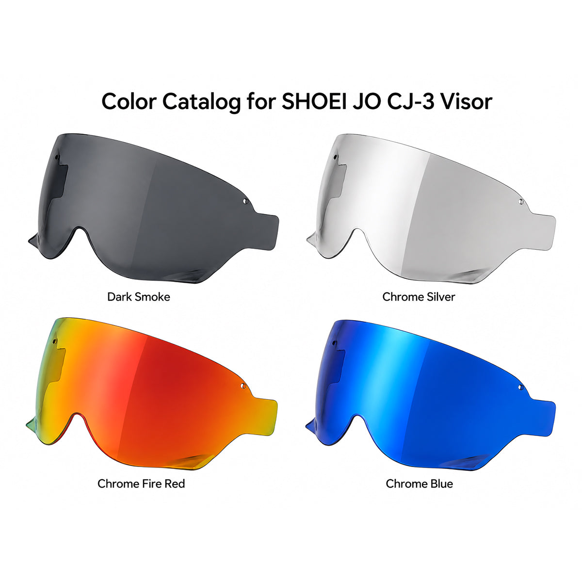 For Shoei JO / Plus / EX-Zero Replacement Visor (CJ-3) – Tinted & Spectra Mirror Finishes - Daytime Use Series
