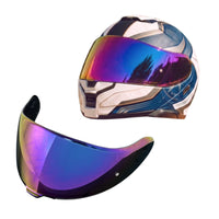 Shoei Neotec 3 helmet visor by MC Motoparts in tinted and spectra mirror finishes, designed for daytime riding.