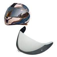 Shoei Neotec 3 helmet visor by MC Motoparts, tinted and spectra mirror finishes, for daytime use, reflective and clear visibility.