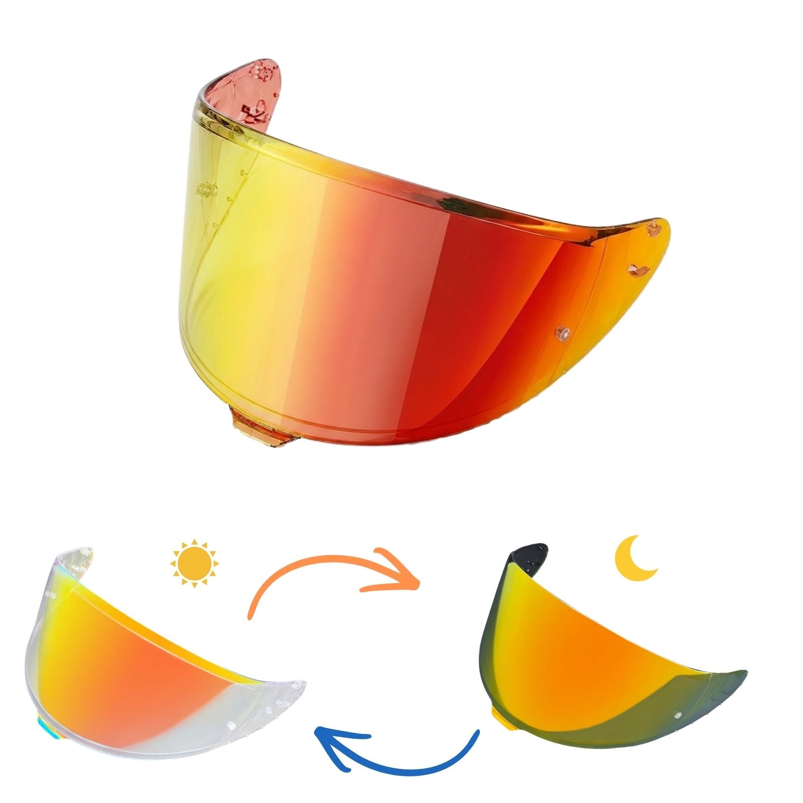 For Shoei X15 Z8 X15 RF1400 NXR2 X-SPR PRO Replacement Visor (CWR-F2/R) - Photochromic Visor – Tinted Finishes