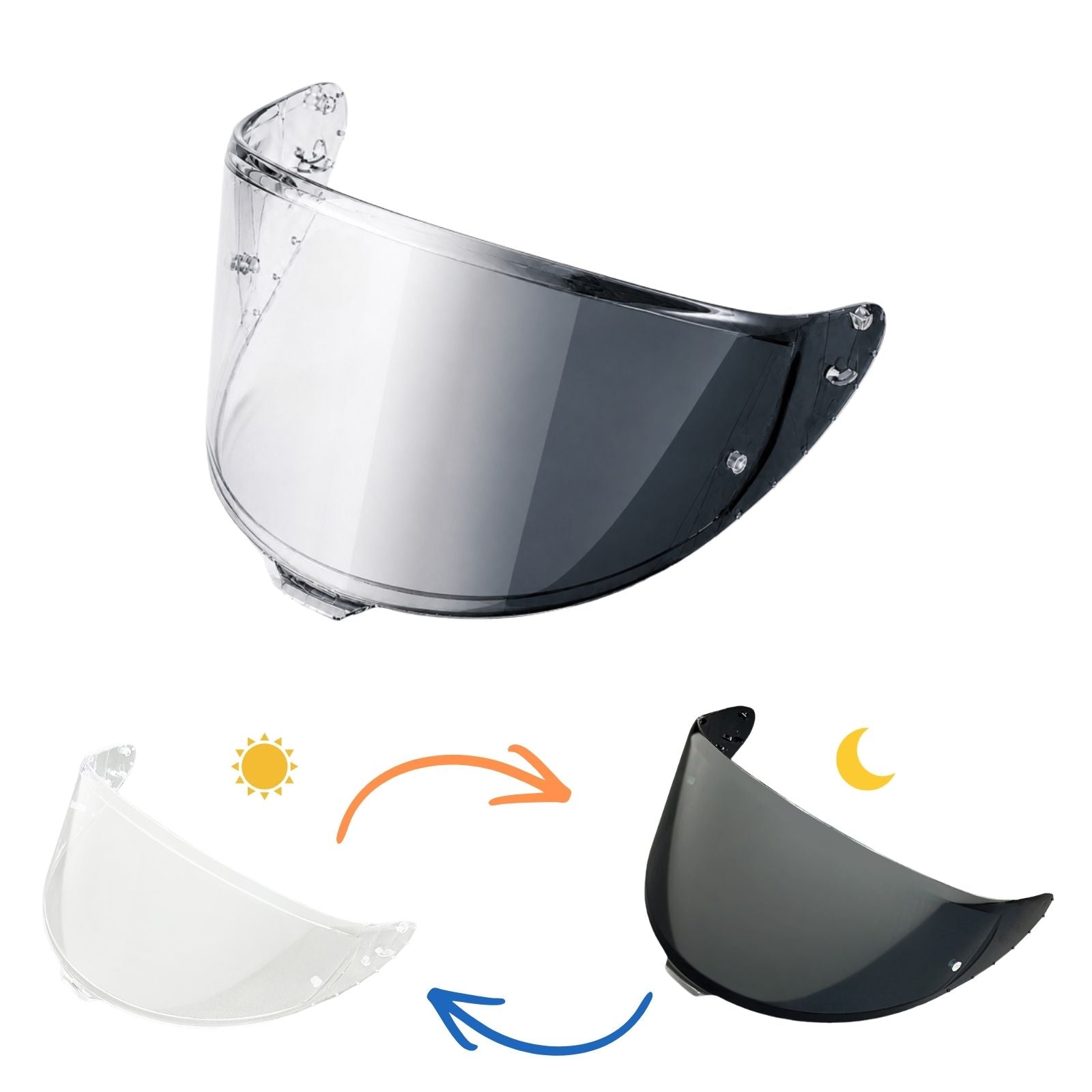 For Shoei X15 Z8 X15 RF1400 NXR2 X-SPR PRO Replacement Visor (CWR-F2/R) - Photochromic Visor – Tinted Finishes