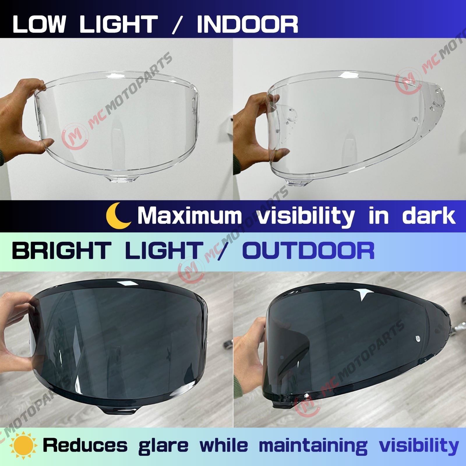 For Shoei X15 Z8 X15 RF1400 NXR2 X-SPR PRO Replacement Visor (CWR-F2/R) - Photochromic Visor – Tinted Finishes