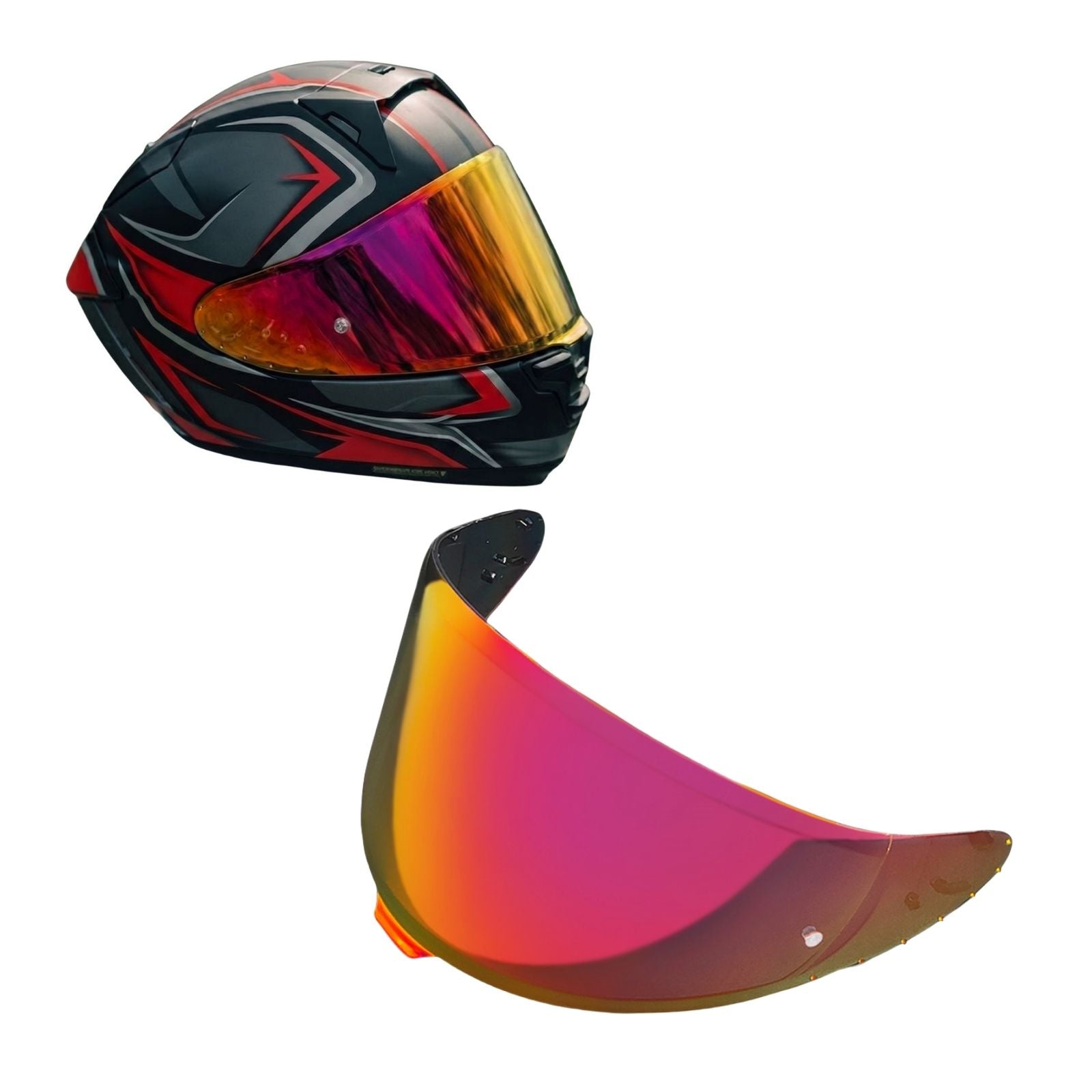 Pinlock Helmet Visor Fit Shoei X-15 Z8 X-SPR PRO RF-1400 NXR 2 | MC Motoparts Chrome Fire Red / X-15 X-Fifteen Pinlock Helmet Visor Fit Shoei X-15 Z8 X-SPR PRO RF-1400 NXR 2 | MC Motoparts Chrome Fire Red / X-15 X-Fifteen