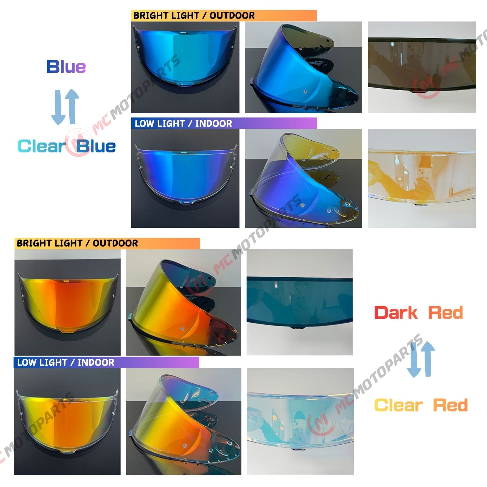 For Shoei X15 Z8 X15 RF1400 NXR2 X-SPR PRO Replacement Visor (CWR-F2/R) - Photochromic Visor – Tinted Finishes