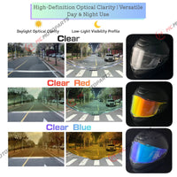 Light tint and clear replacement helmet visors for Shoei X15 Z8 RF1400 NXR2 X-SPR PRO helmets by MC Motoparts.