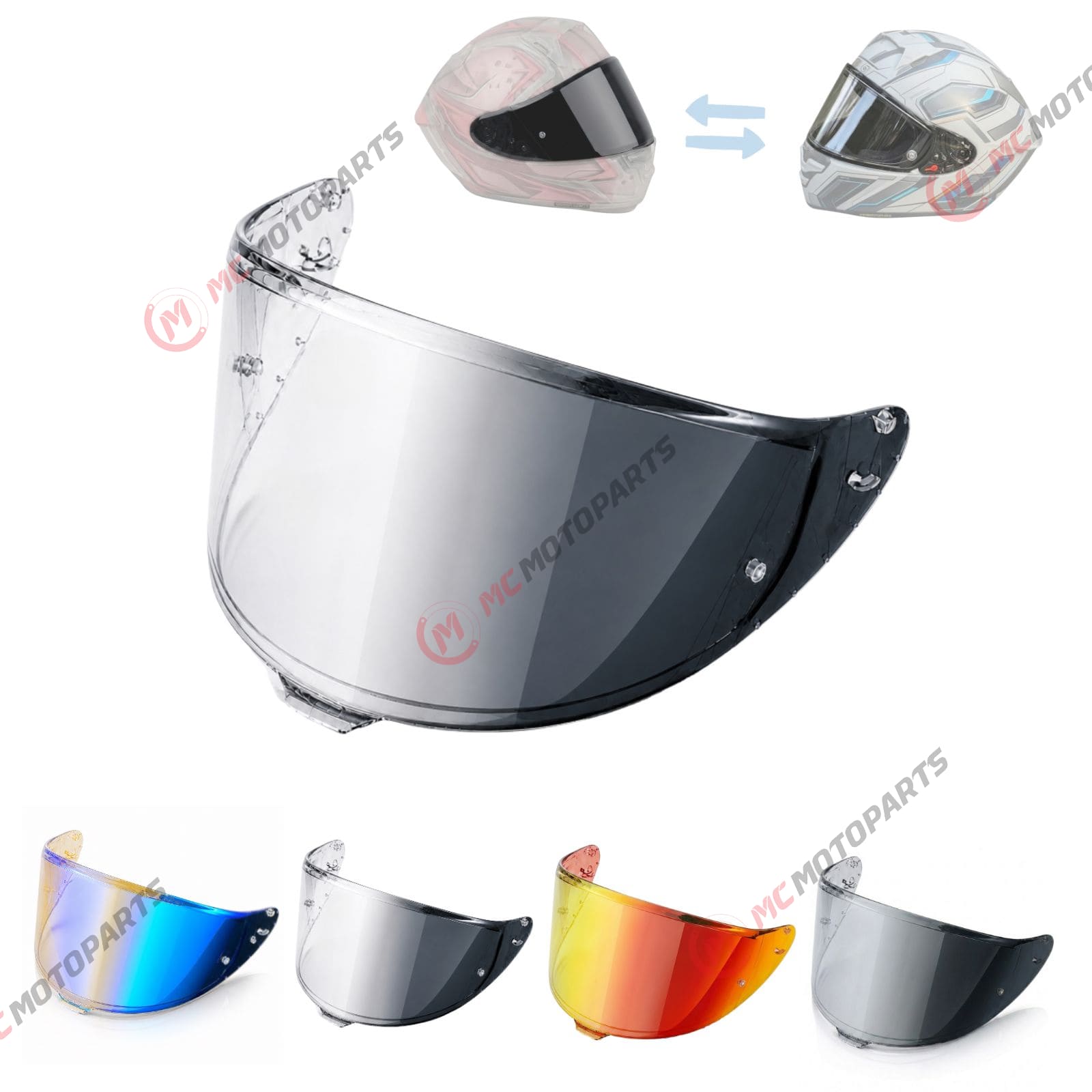 For Shoei X15 Z8 X15 RF1400 NXR2 X-SPR PRO Replacement Visor (CWR-F2/R) - Photochromic Visor – Tinted Finishes