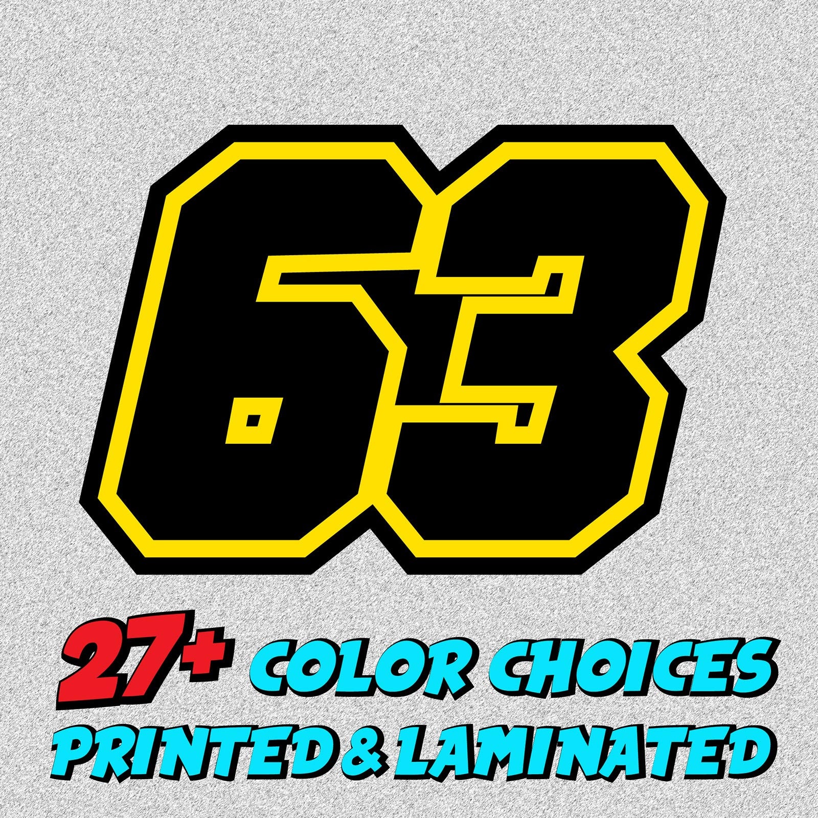 Custom Motorcycle Racing Number Stickers - Personalize Your Ride