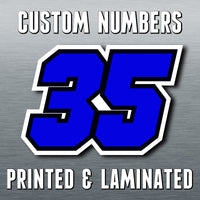 Personalize Custom MX Dirt Bike Motorcycle Racing Number Stickers - N31 - MC Motoparts
