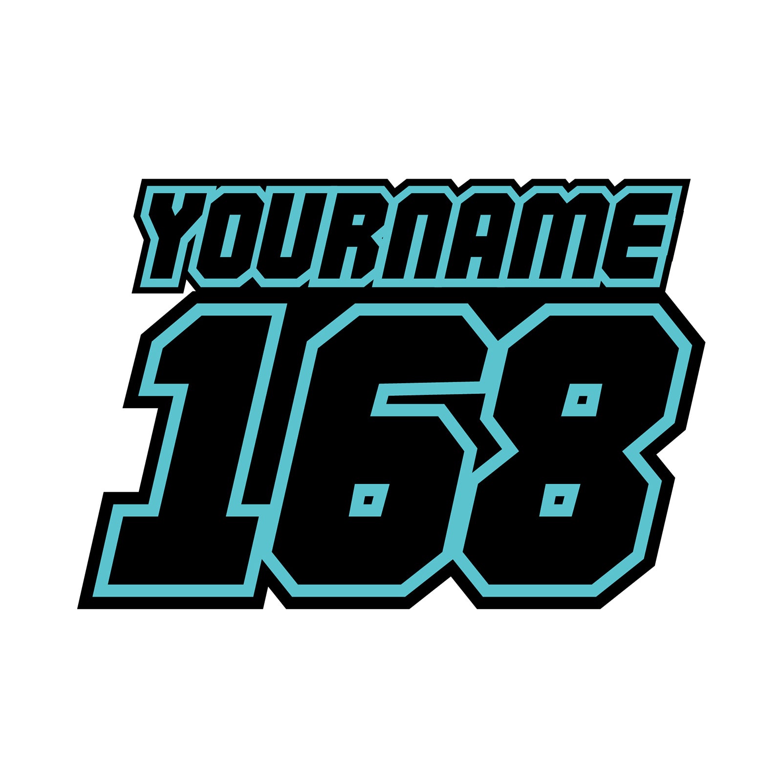 Personalize Custom MX Dirt Bike Motorcycle Racing Number Name Stickers - N31 - MC Motoparts