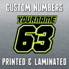 Personalize Custom MX Dirt Bike Motorcycle Racing Number Name Stickers - N31 - MC Motoparts