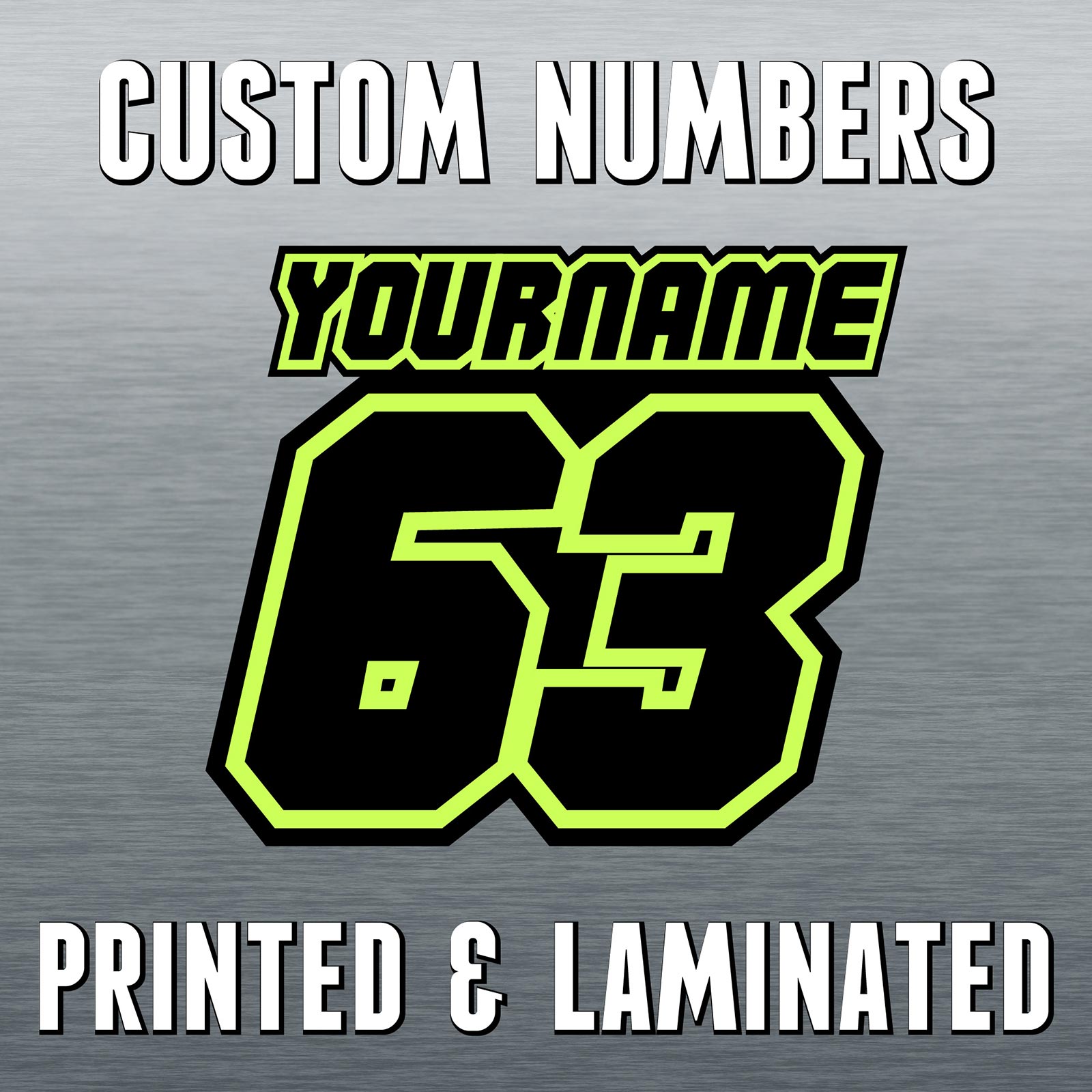 Personalize Custom MX Dirt Bike Motorcycle Racing Number Name Stickers - N31 - MC Motoparts