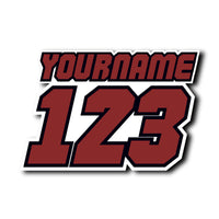 Personalize Custom MX Dirt Bike Motorcycle Racing Number Name Stickers - N31 - MC Motoparts