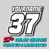 Personalize Custom MX Dirt Bike Motorcycle Racing Number Name Stickers - N31 - MC Motoparts