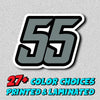 Personalize Custom MX Dirt Bike Motorcycle Racing Number Stickers - N32 - MC Motoparts