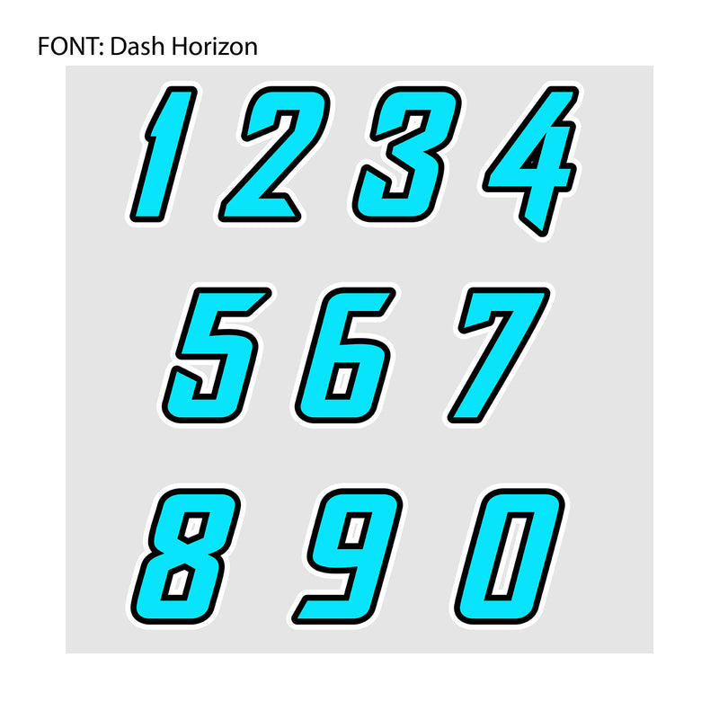 Personalize Custom MX Dirt Bike Motorcycle Racing Number Stickers - N32 - MC Motoparts